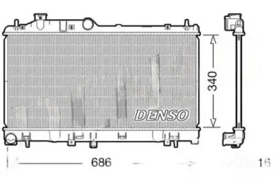 Радиатор воды drm36007 denso subaru forester фото №1