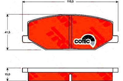 Trw гальмівні колодки ham. suzuki перед samurai фото №1