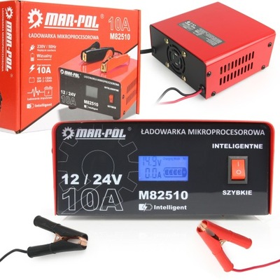 RECTIFICADOR MIKROPROCESOROWY AUTO PARA LADOWANIA BATERÍA 12/24V 10A  