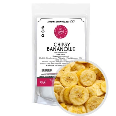 Chipsy Bananowe Banany suszone - 1kg