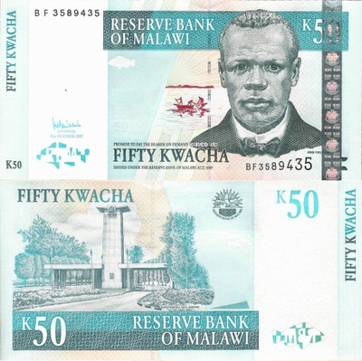 Malawi 2007 - 50 kwacha - Pick 53c UNC