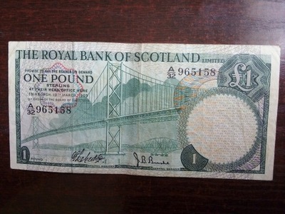 Banknot 1 funt Szkocja