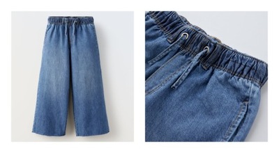 Zara spodnie jeansowe kuloty dla dziewczynki 128
