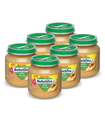 BoboVita Jabłka i banany ZESTAW 6x125g