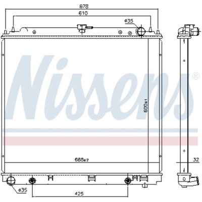 RADUADOR DE AGUA NISSAN PATHFINDER 3 05- 4.0  