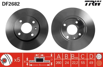 DISCO HAMULC. FORD ESCORT 92-00 1,8 16V  