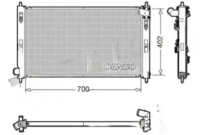 Радиатор воды drm45032 denso citroen mitsubishi фото №1