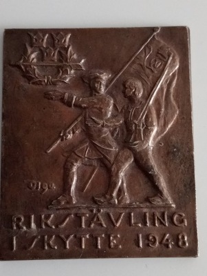 Szwecja Nagroda strzelecka brązowy medal 1948