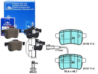 КОМПЛЕКТ КОЛОДОК ШАЛЬМІВНИХ ATE13.0470-2767.2 ATE