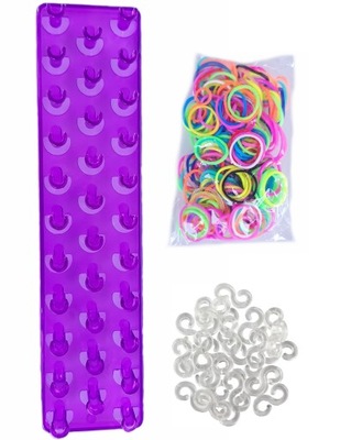 DUŻE KROSNO DO GUMEK LOOM BANDS ZESTAW + 200 GUMEK