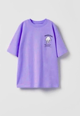 T-shirt oversize dziewczęcy 110
