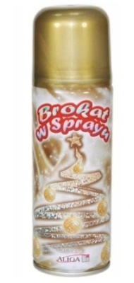 Brokat w sprayu złoty, 250 ml