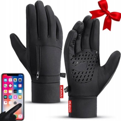 RĘKAWICZKI DOTYKOWE NA ROWER SURVIVAL ROWEROWE ZIMOWE DO BIEGANIA SMART M/L