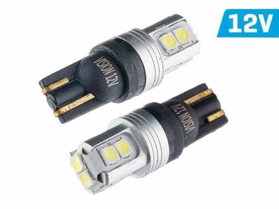 LUZ VISION W5W (T10) 12V 10X 3030 SMD LED, NONPOLAR, CANBUS, BIALA, 2 S  