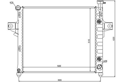 РАДИАТОР ДВИГАТЕЛЯ NISSENS 52079883AB 52079883AD 52