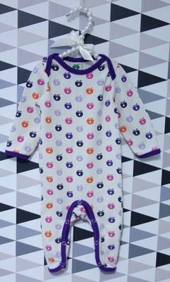 SMAFOLK rampers niemowlęcy pajac bawełniany z logo 56-62