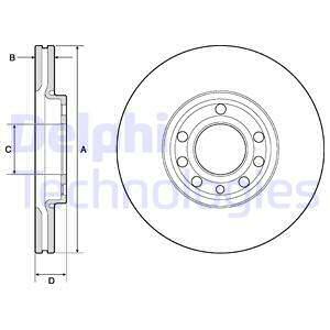 DISC BRAKE DELPHI BG3713C  