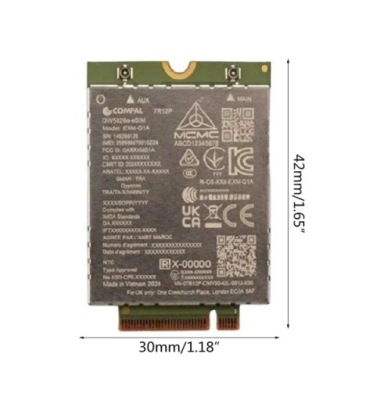 WWAN 4G LTE Advanced Qualcomm Snapdragon X12 Global DW5826e