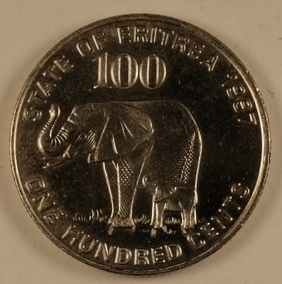 Erytrea 100 centów 1997 UNC