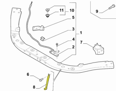 Кронштейн правый поперечина перед alfa romeo giulia qv usa фото №1