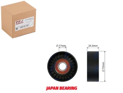 Nty rnk-vv-003 ролик натягувача, ремінь клиновий багатореберний фото №1