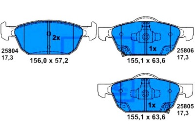 Ate гальмівні колодки ham. honda перед civic 1,0-1,8 i-vtec/1 фото №1