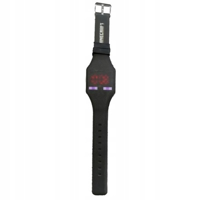 MINECRAFT zegarek cyfrowy, silikonowy BLACK