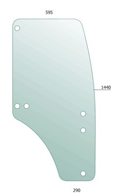 Szyba drzwi Lewa John Deere seria 5000