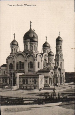 Warszawa Sobór Cerkiew na Placu Saskim 1915 r.