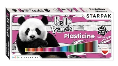 PANDA PLASTELINA SZKOLNA 12 KOLORÓW