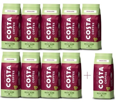 Costa Kawa Bright Blend Mielona 9+1 GRATIS 200g