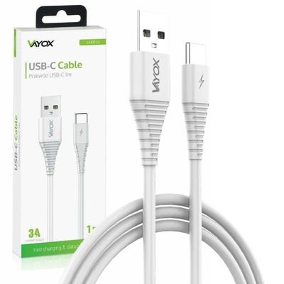 Kabel USB typ C 1m 3A Quick Charge 3.0 SZYBKIE ŁADOWANIE TRANSMISJA DANYCH