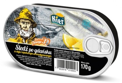 Śledź Po Gdańsku w Oleju Rzepakowym 170g Kier