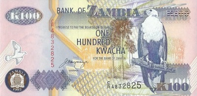 Zambia - 100 Kwacha - 1992 - P38b- St.1