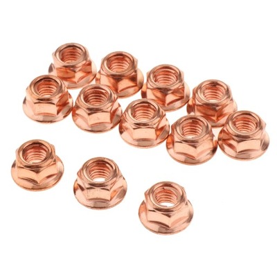 12X M8 COPPER SCREW MANIFOLD OUTLET 8MM SCREWS HIGH TEMP~0042  