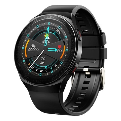 Smartwatch monitorujący stan zdrowia Bluetooth, czarny