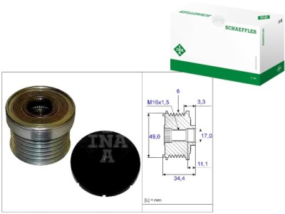 Генератор - зчеплення односторонній schaeffler ina 535 0183 10 фото №1
