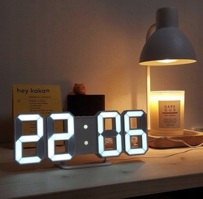 LED Digital Wall Clock Alarm Date Temperature