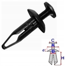 КЛІПСА ШТИФТ ДЮБЕЛЬ CHRYSLER FORD B14992