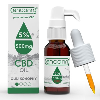 ENCANN Olej konopny CBD 5% 10ml encan 500mg