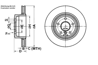 Ate гальмівні диски гальмівні 2szt. bmw 5 e60 5 e61 6 фото №1