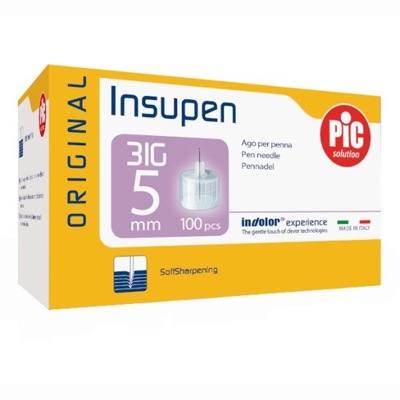 Igły do penów PiC INSUPEN 31G x 5mm 100 sztuk