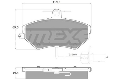 TOMEX BRAKES ZAPATAS DE FRENADO TOMEX 13121 Z SENSOR AUDI SEAT VW  