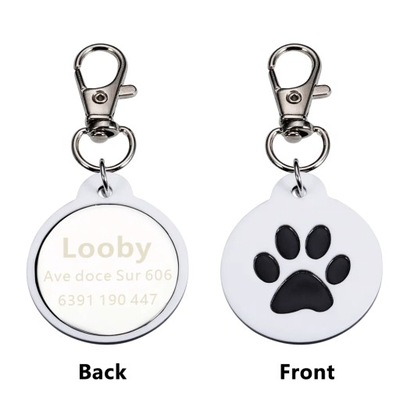 Personalized Dog ID Tag Colorful Engraved Name Dog Tag Pet ID Collar For