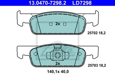 КОЛОДКИ ТОРМОЗНЫЕ ATE CERAMIC ATE 13.0470-7298.2