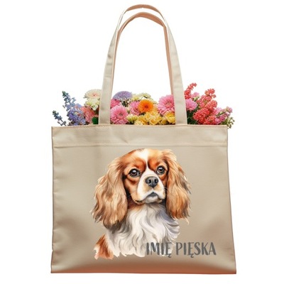 DUŻA TORBA PIES KING CHARLES SPANIEL IMIĘ CAVALIER