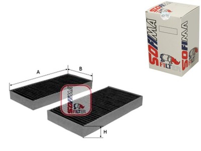 FILTER CABIN SOFIMA EKF164A PCK81712 CC1139 2165  