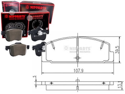 КОЛОДКИ ГАЛЬМІВНІ MAZDA 323 F VI (BJ) 1.4 NIPPARTS