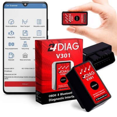 ІНТЕРФЕЙС ДІАГНОСТИЧНИЙ ELM327 SKANER OBD2 BLUETOOTH DPF САЖОВИЙ УНІВЕРСАЛЬНИЙ PL