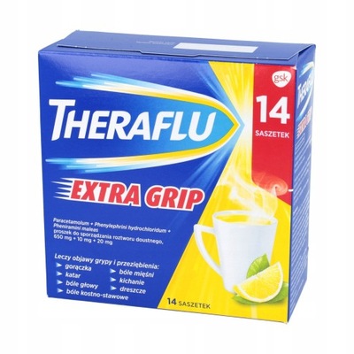 Theraflu Extragrip grypa przeziębienie 14 saszetek